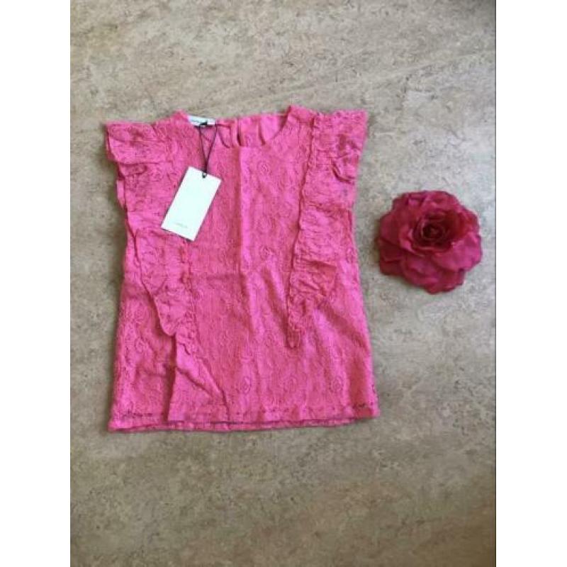 Roze kanten top van “Name it” !! Maat 122/128 !! NIEUW !!