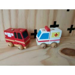 Houten puzzel autos