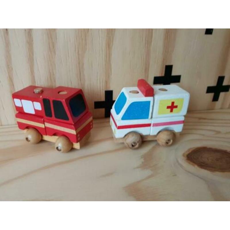 Houten puzzel autos