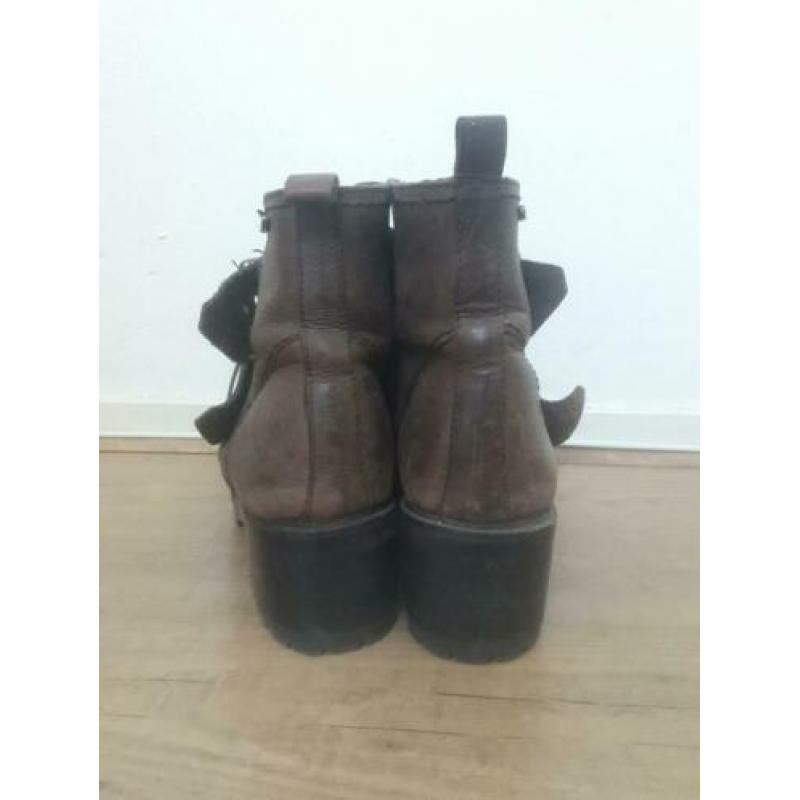 Leren biker boots mt 39 stoere laarzen