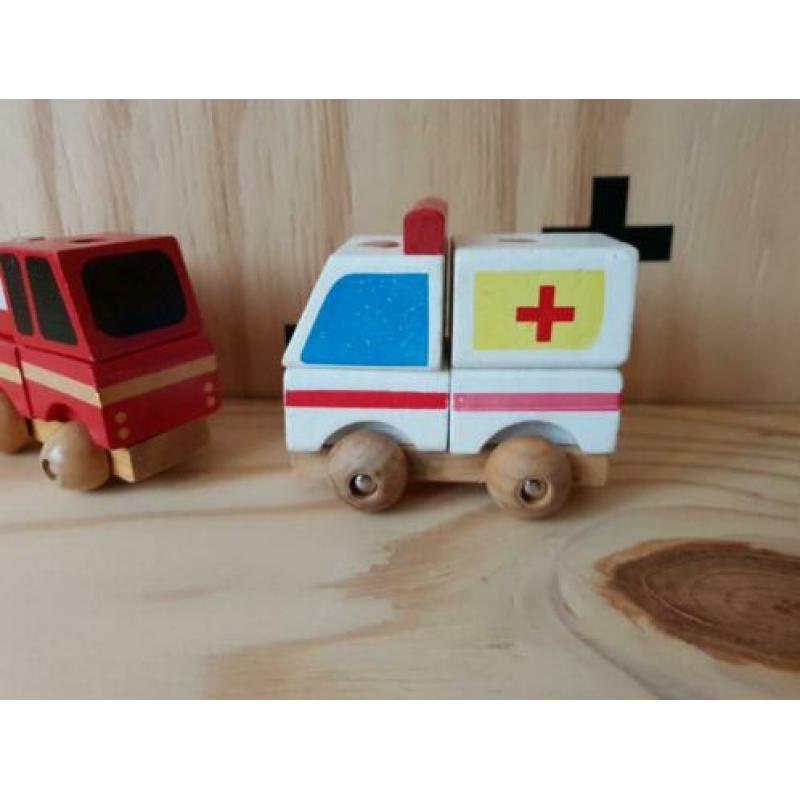Houten puzzel autos