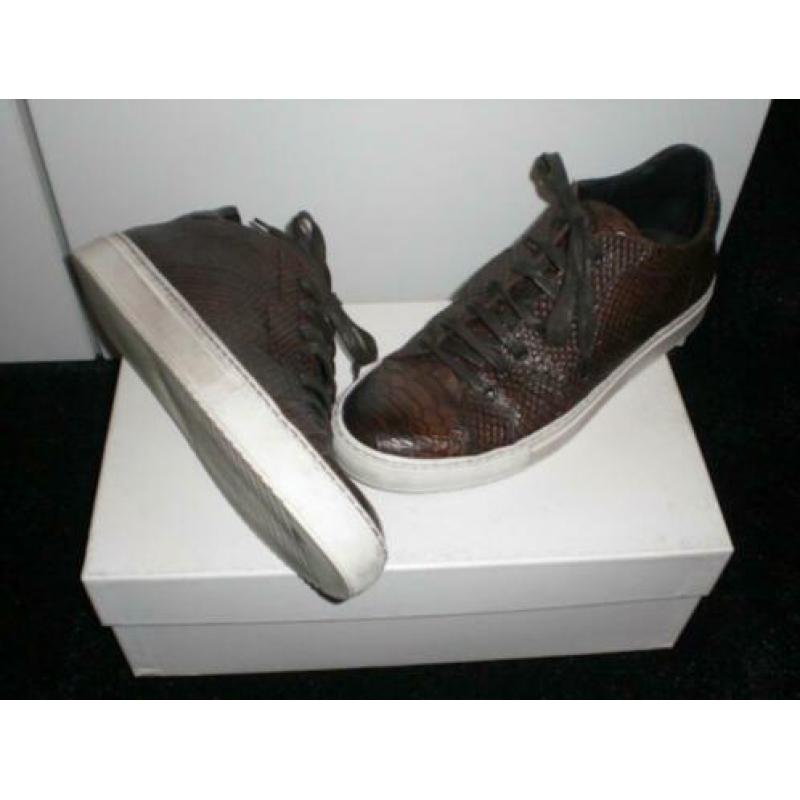 Montemario veter schoen heren bruin sneaker zool wit MT 42