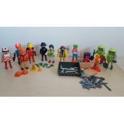 Playmobil 11 werkmannen met goed gevulde gereedschapskist