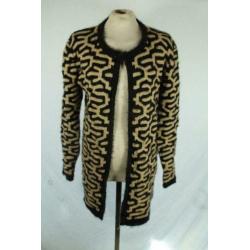 Leuk zwart-grijs zacht vest.Mt M/L.Merk Exquiss's