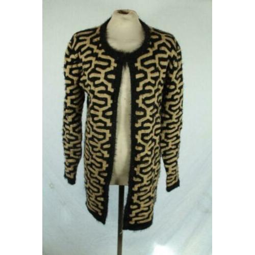 Leuk zwart-grijs zacht vest.Mt M/L.Merk Exquiss's