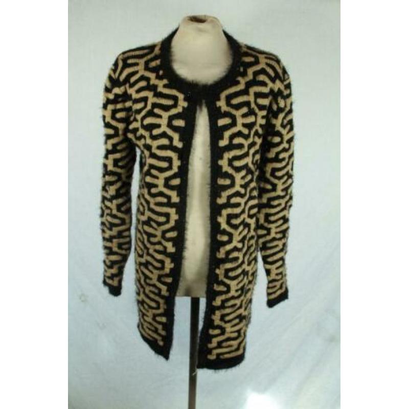 Leuk zwart-grijs zacht vest.Mt M/L.Merk Exquiss's