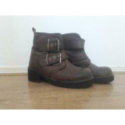 Leren biker boots mt 39 stoere laarzen