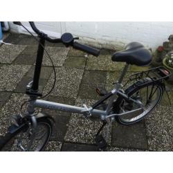 Prachtige zilverkleur vouwfiets merk FONGERS