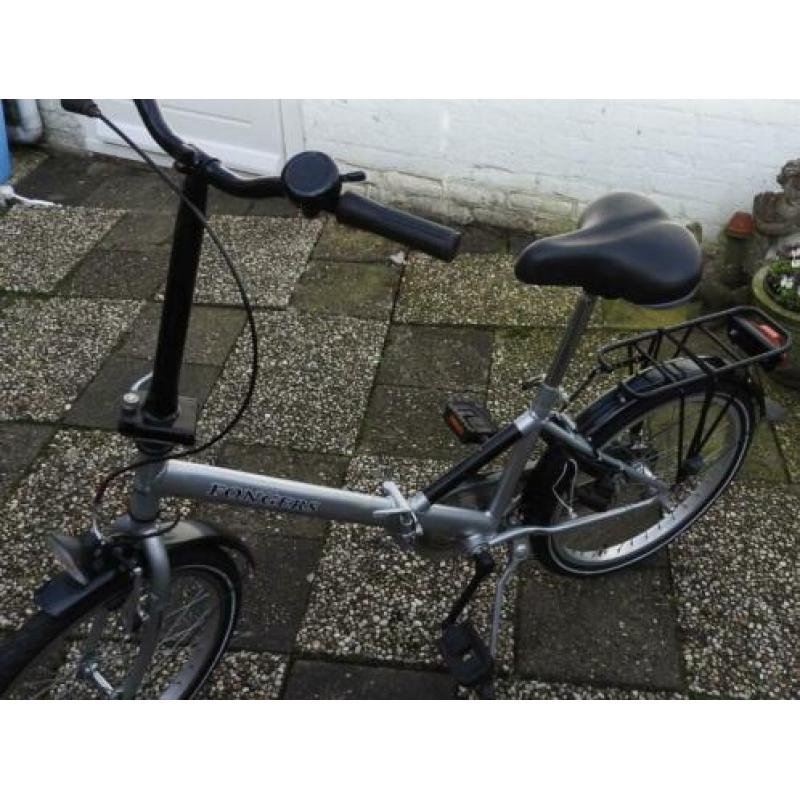 Prachtige zilverkleur vouwfiets merk FONGERS