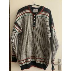 Vintage Noorse wollen trui janus XL