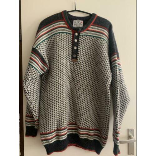 Vintage Noorse wollen trui janus XL