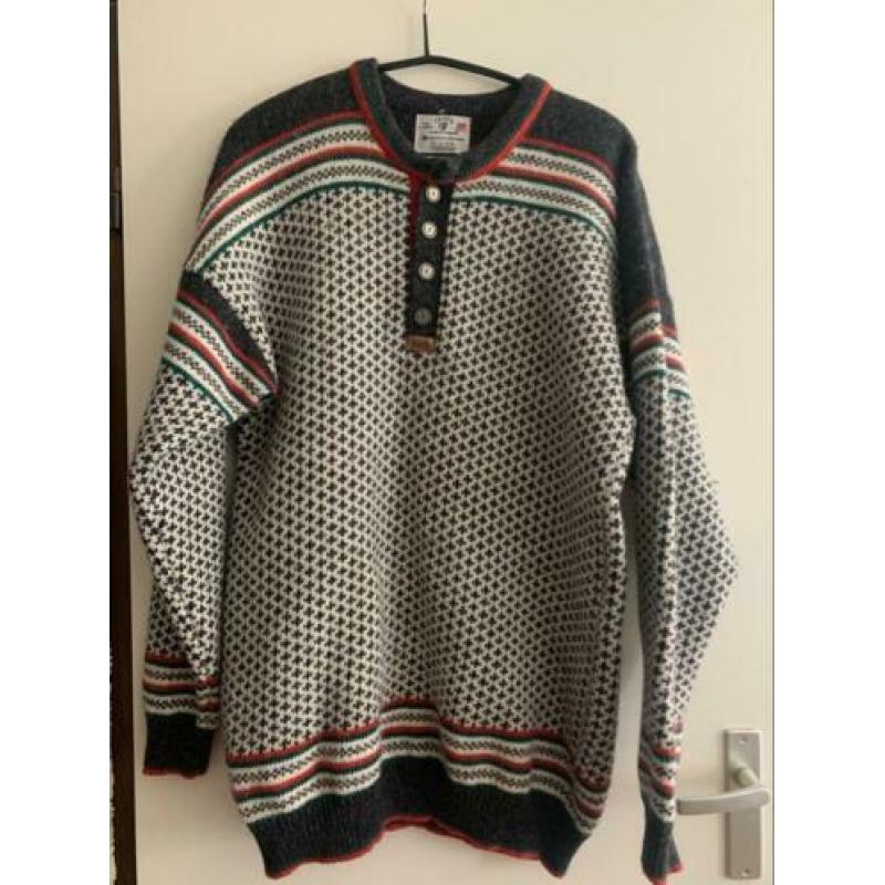 Vintage Noorse wollen trui janus XL