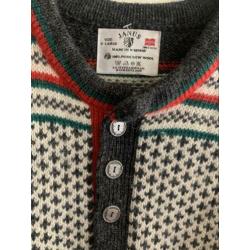 Vintage Noorse wollen trui janus XL