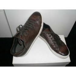Montemario veter schoen heren bruin sneaker zool wit MT 42
