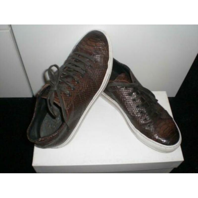 Montemario veter schoen heren bruin sneaker zool wit MT 42