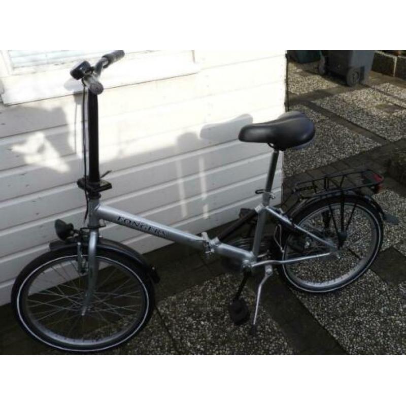 Prachtige zilverkleur vouwfiets merk FONGERS