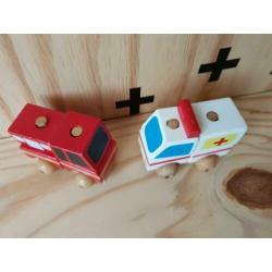 Houten puzzel autos