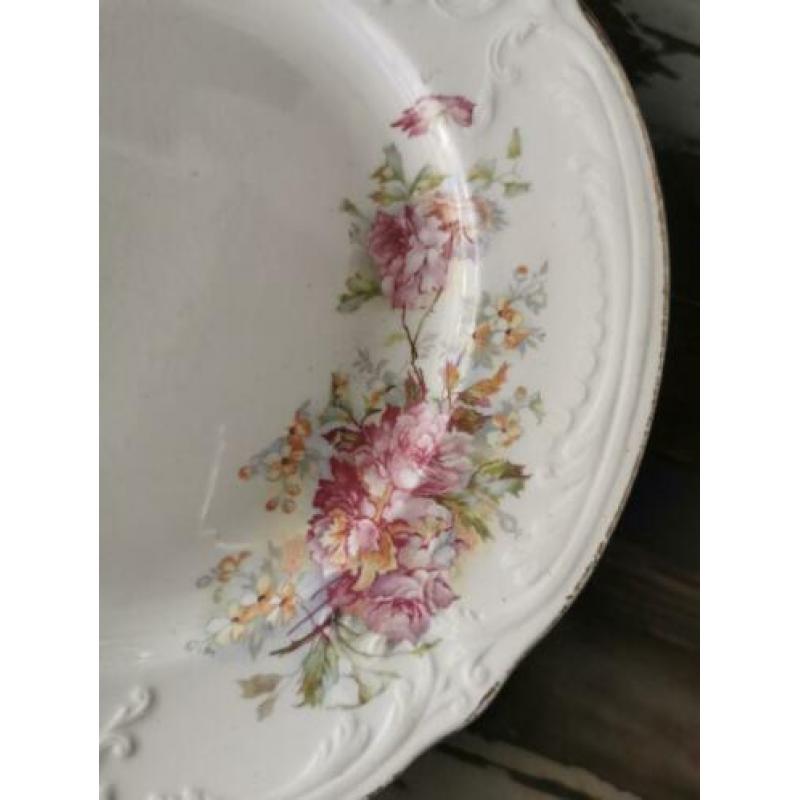 Sale Borden oude ontbijt Saint amand 8x, Arabia 9x, Wedgwood