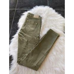 Stoere legergroene skinny broek van Coolcat maat M