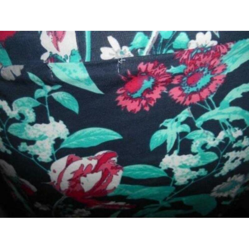 rok d.blauw bloem blue seven L opruiming