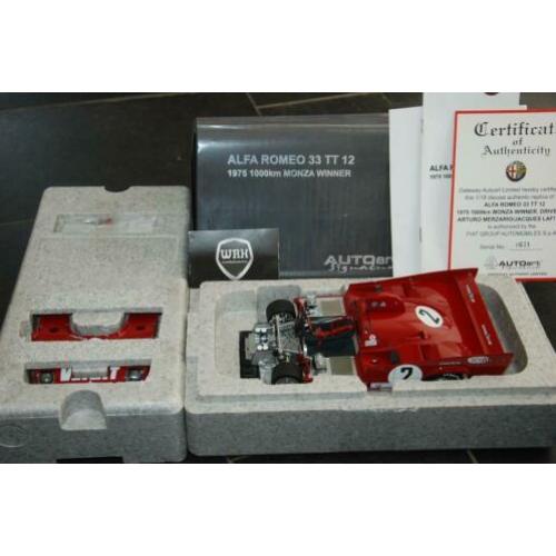 1:18 ALFA ROMEO 33 TT12 MONZA #2 Autoart signature WRH