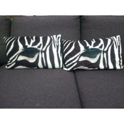 Zebra hoofd/kop op standaard! Leuke woonaccessoire zwart/wit
