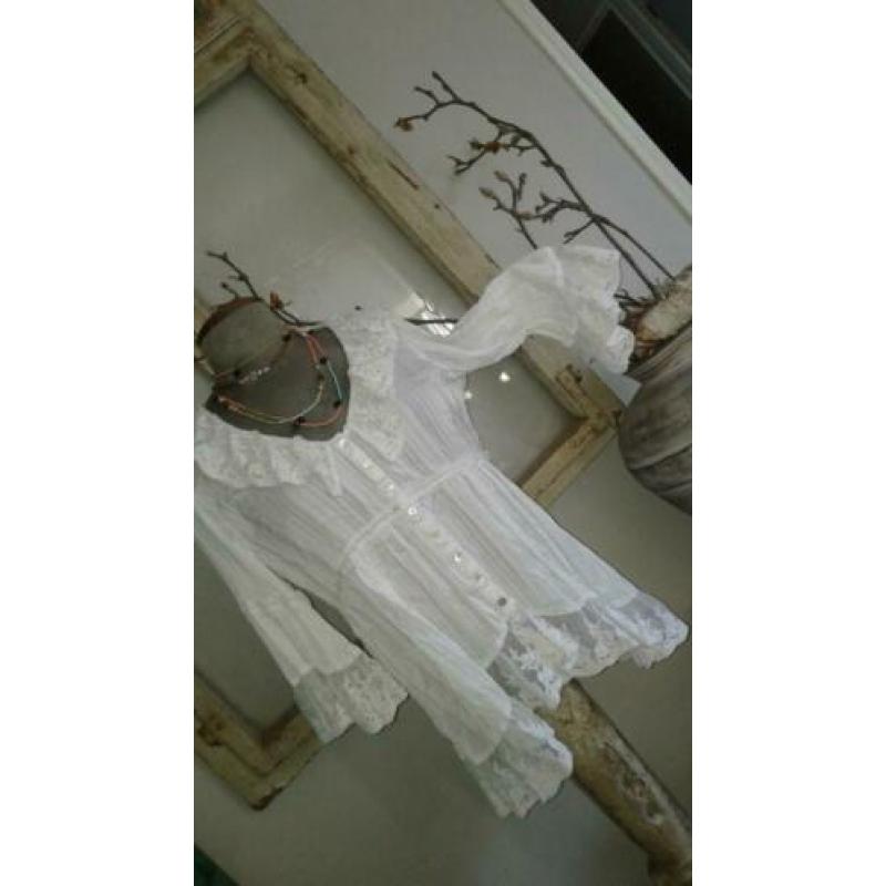 Ti Mo TIMO wit tuniek blouse kant..mt m