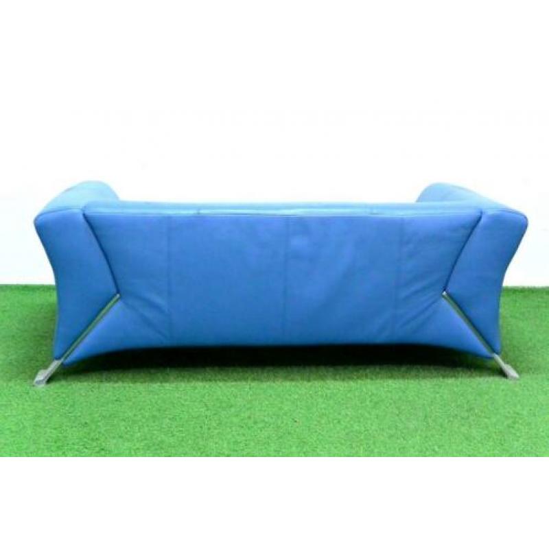 ??Als NIEUW blauwe leren Rolf Benz 322 design bank