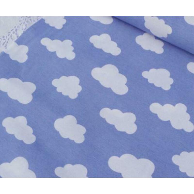59)140x50 cm Katoenen Canvas Witte Wolken Blauwe Hemel