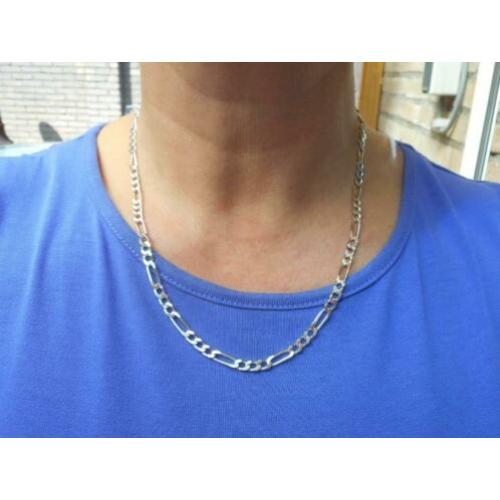 Zilveren figaro schakel ketting nr.1237