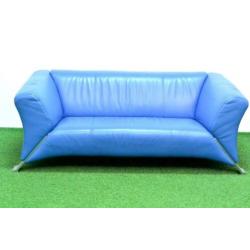 ??Als NIEUW blauwe leren Rolf Benz 322 design bank