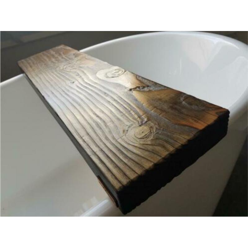 Chique Badplank Goudbruin 75x20x5 cm Hout Gratis Verzending