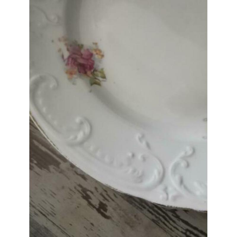 Sale Borden oude ontbijt Saint amand 8x, Arabia 9x, Wedgwood