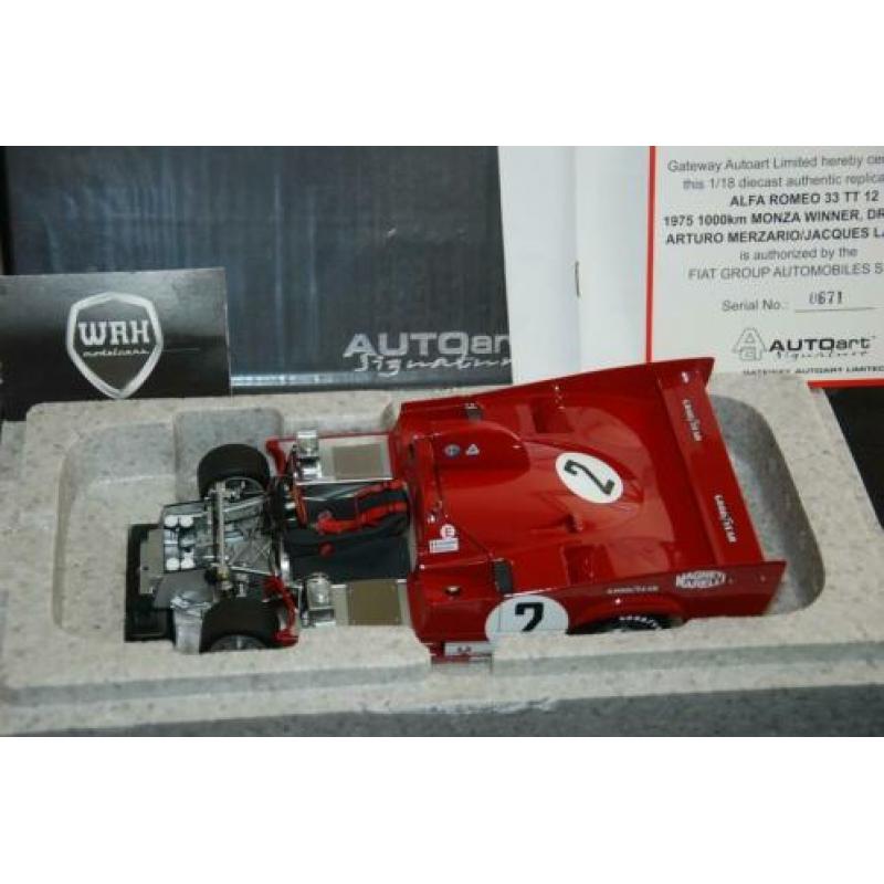 1:18 ALFA ROMEO 33 TT12 MONZA #2 Autoart signature WRH