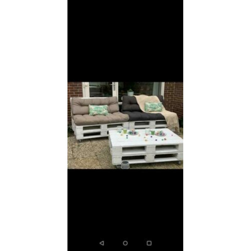Pallet lounge set (incl pallet kussens)