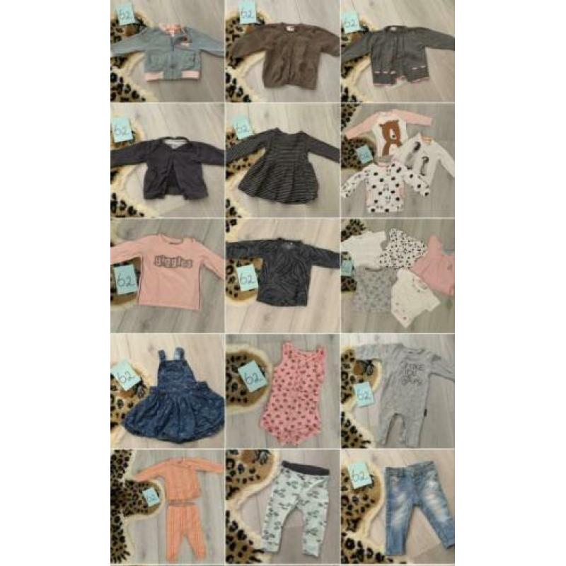Compleet meisjes/meiden pakket 62 tumble n dry, Noppies, H&M