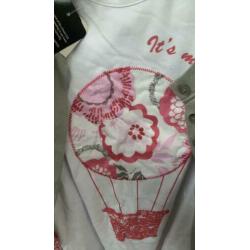 Nieuwe 4 delig set o.a. Rok, shirt en vest mt 152