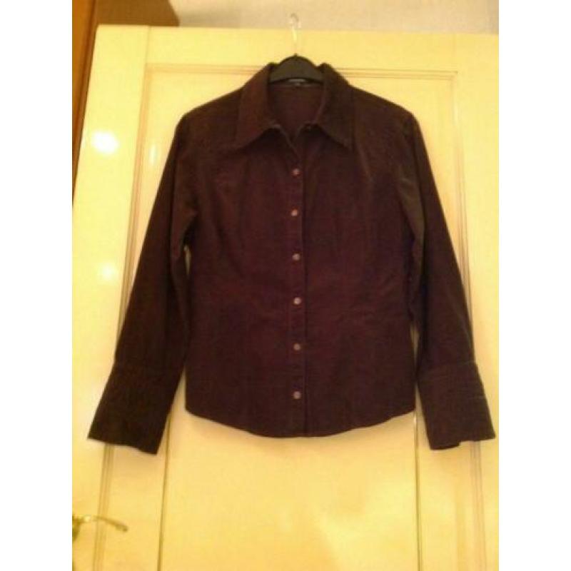 Mooie aparte bruine blouse van het merk Street One, maat 42.