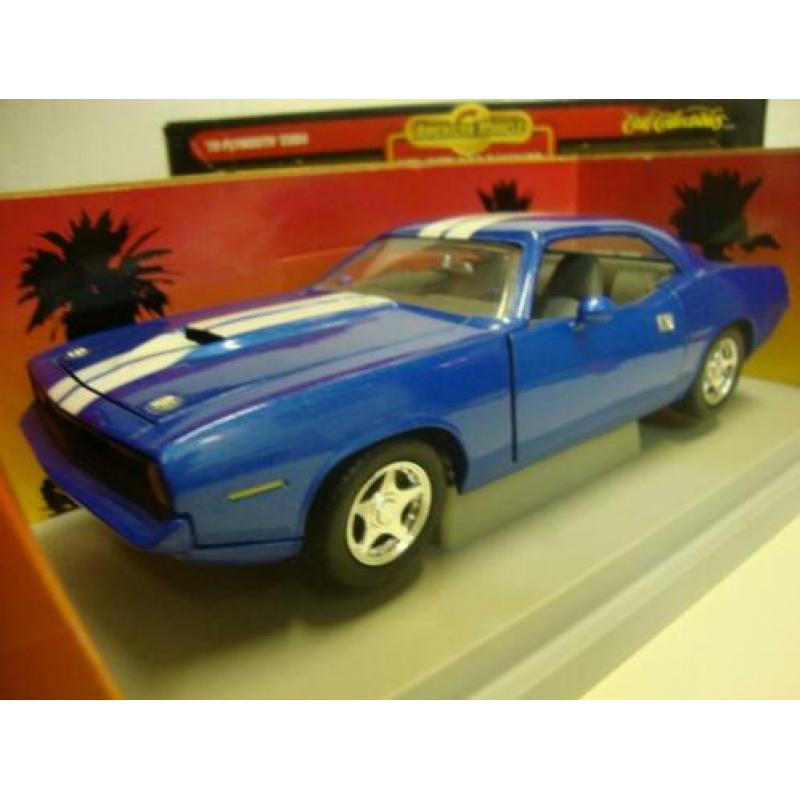 Plymouth Barracuda Cuda blauw 1970 ERTL 1:18 KRD