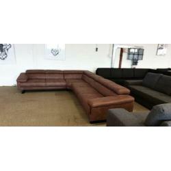 n72 bruin stof design hoekbank