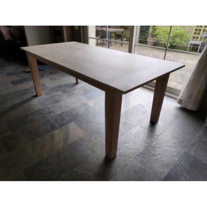 Massief eiken eettafel 2.10 cm x 100 cm