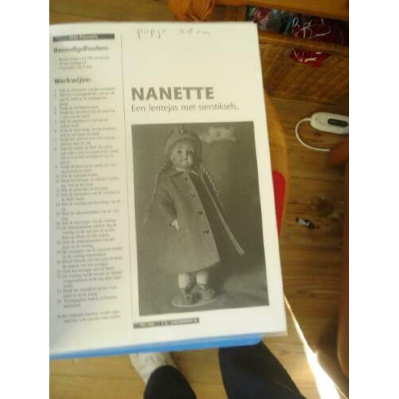 Patronen antieke poppen 38 cm