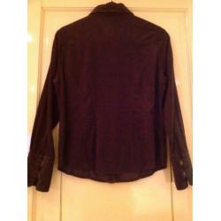 Mooie aparte bruine blouse van het merk Street One, maat 42.