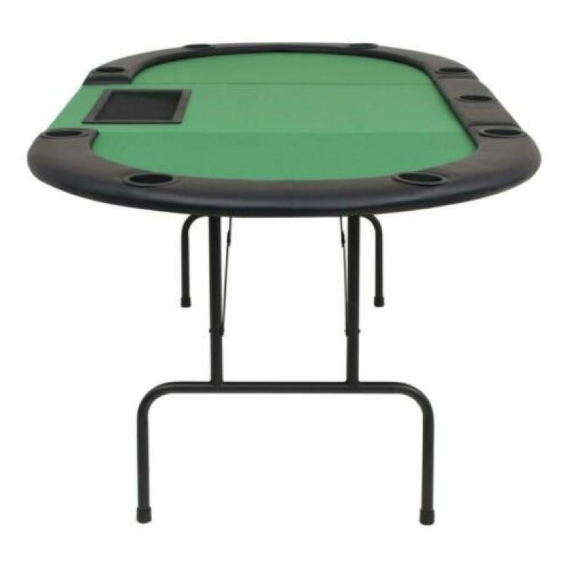 Pokertafel 9 spelers 3-voudig inklapbaar GRATIS VERZENDING!