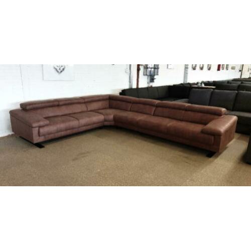 n72 bruin stof design hoekbank