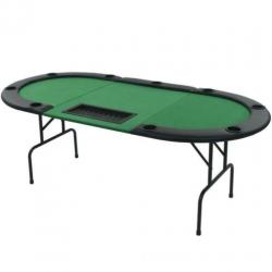 Pokertafel 9 spelers 3-voudig inklapbaar GRATIS VERZENDING!