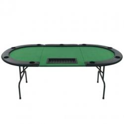 Pokertafel 9 spelers 3-voudig inklapbaar GRATIS VERZENDING!