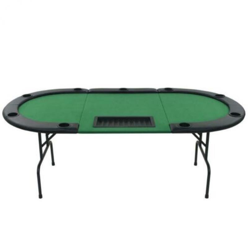 Pokertafel 9 spelers 3-voudig inklapbaar GRATIS VERZENDING!