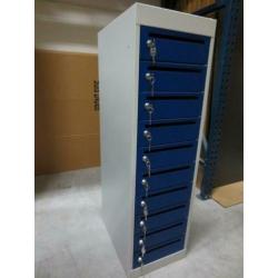 Nieuwe Postkast 10 Kluisjes Grijs Blauw