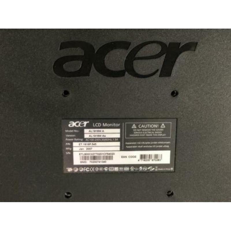 Acer monitor 19” AL1916W A
